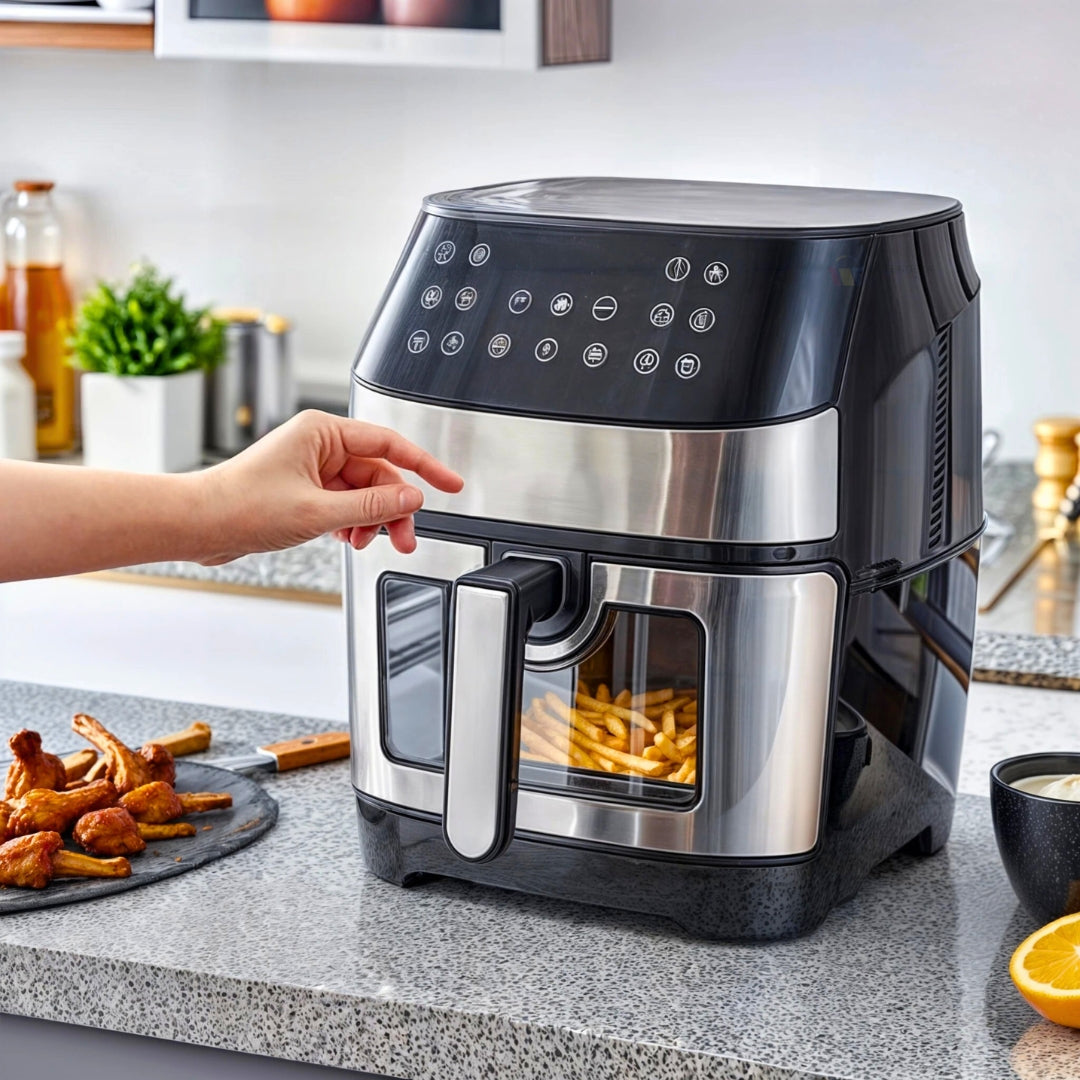 Freidora de Aire 8L Multisusos + Set de Cuchillos y Utensilios de Cocina