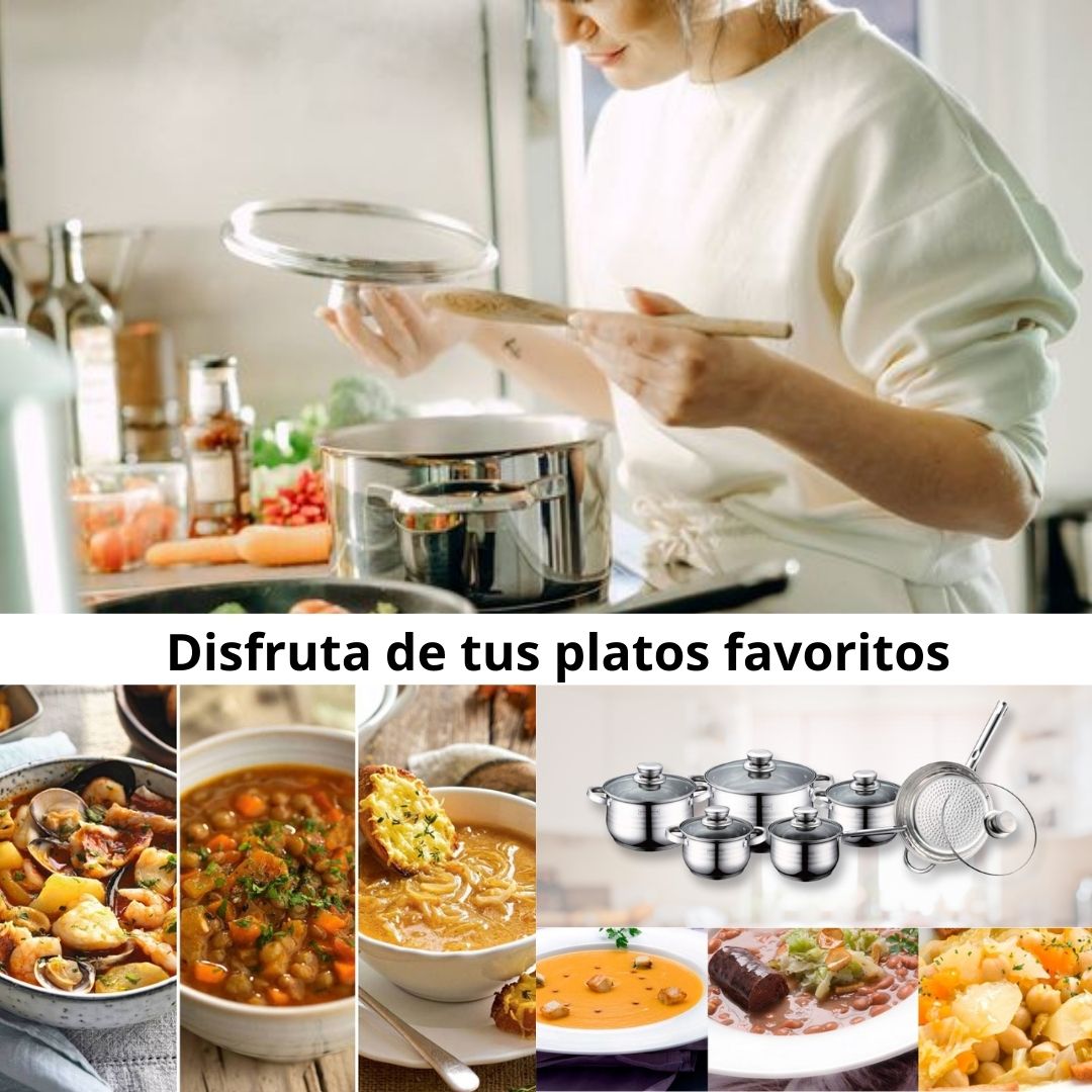 CK_Pack: Bateria cocina 12 piezas + Set cuchillos y utensilios + Recetario de 1.000 recetas (Copia)