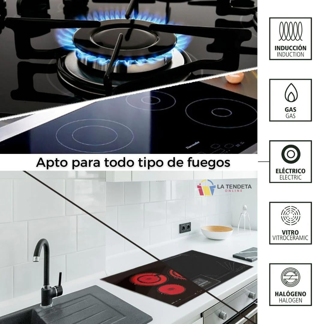 Olla a presión 4L con Set de Sartenes Antiadherentes.