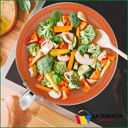 Batería de cocina color cobre (12 Piezas)