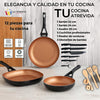 Cocina atrevida: Sartenes,asadora y cuchillos con utensilios de REGALO.